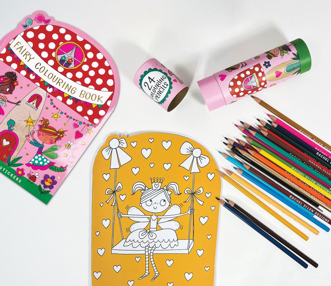 Fairy Die-Cut Colouring Book With Stickers