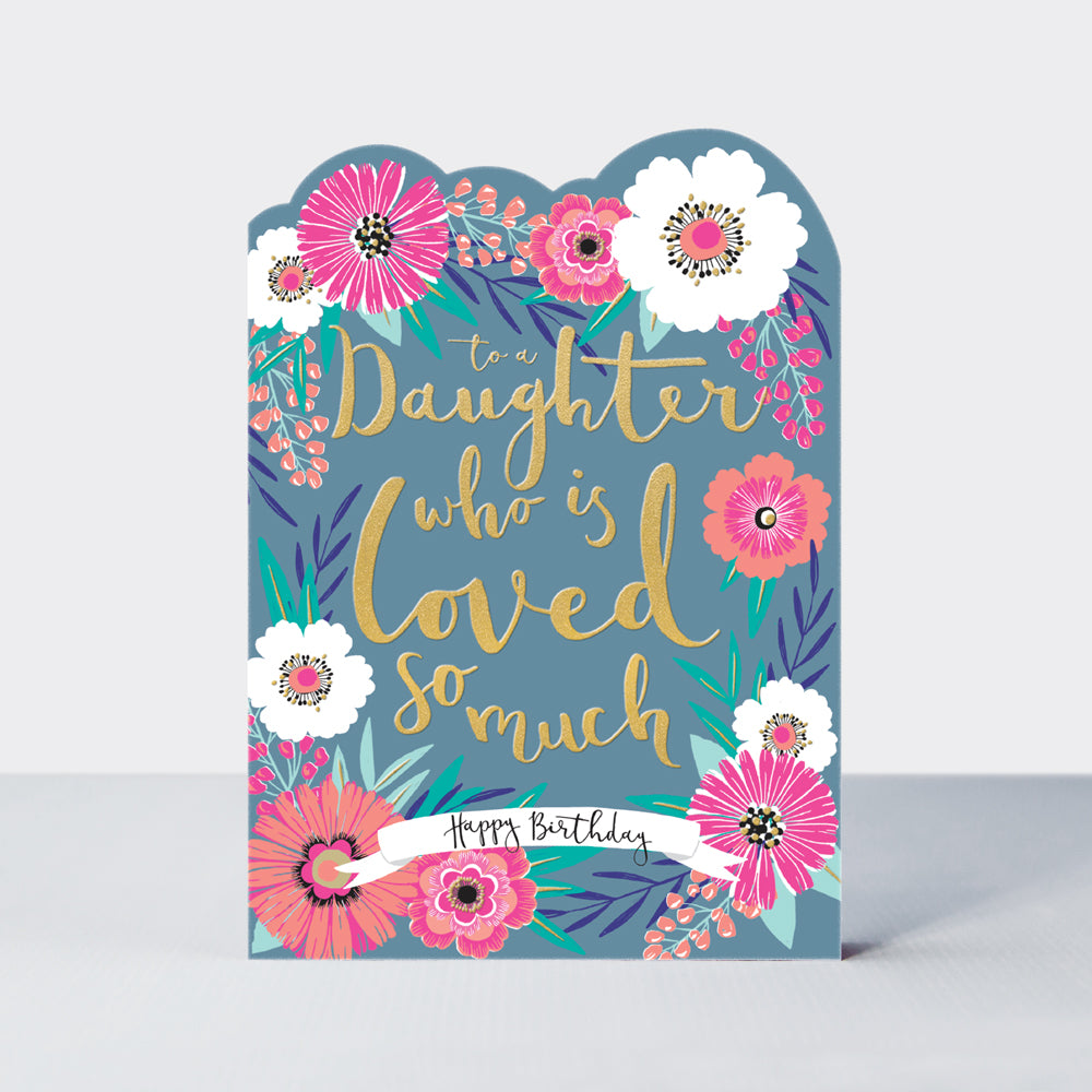 Delilah - Daughter Birthday/Floral Gold Lettering