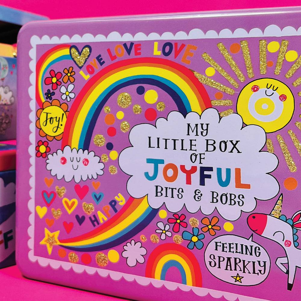 Flittered Rectangular Tin - Joyful Bits & Bobs