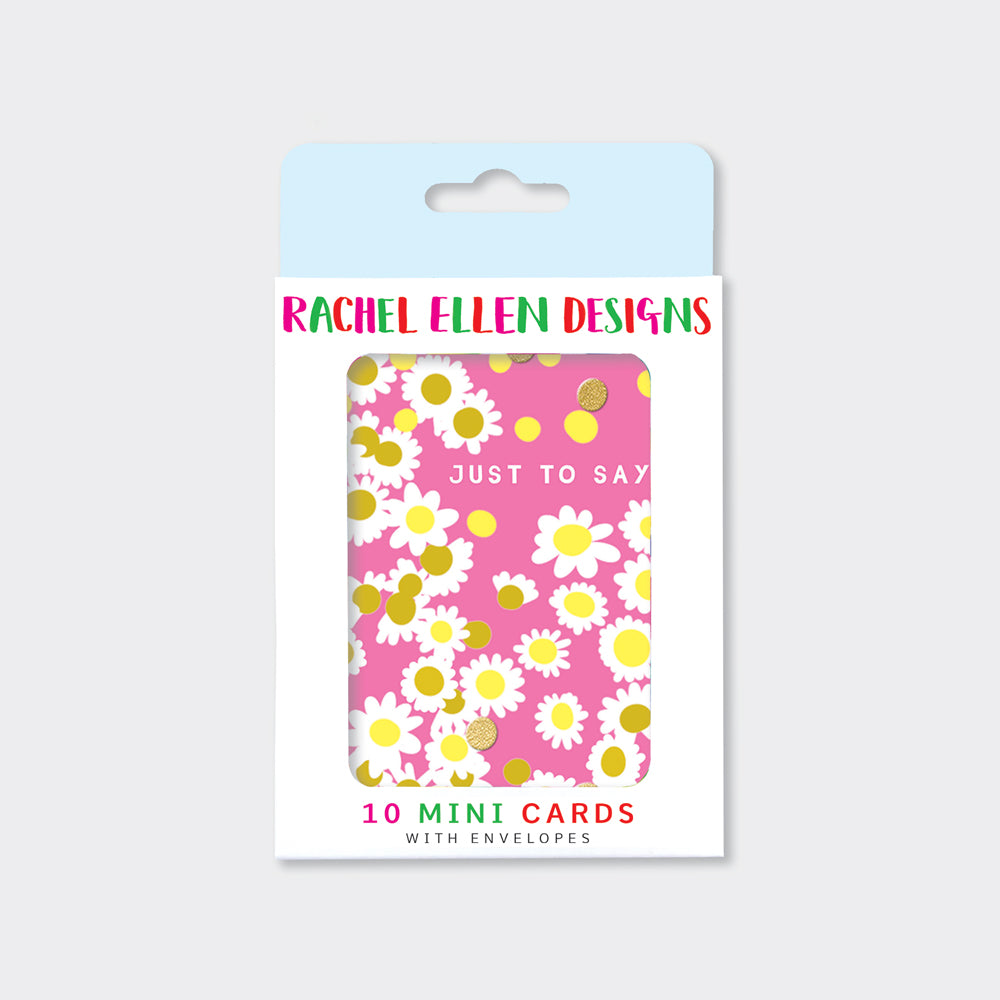 Foiled pack of 10 notecards - Just to Say Daisies