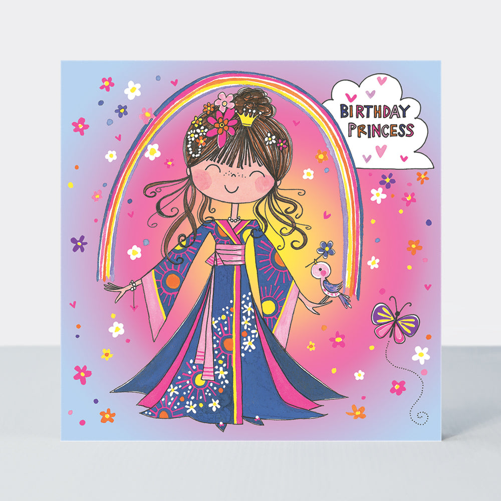 Jigsaw card - Birthday Wishes - Cherry Blossom Princess