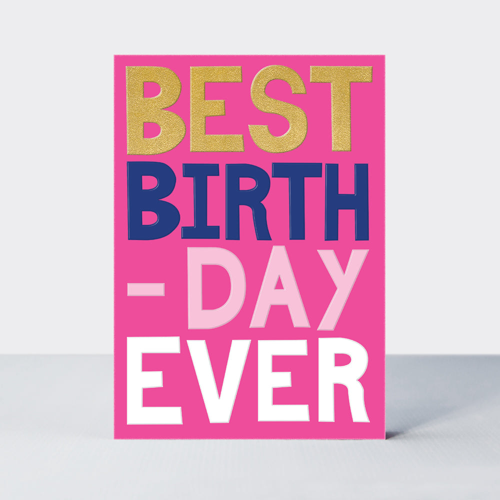 Good News - Best Birthday Ever Birthday Card Pink