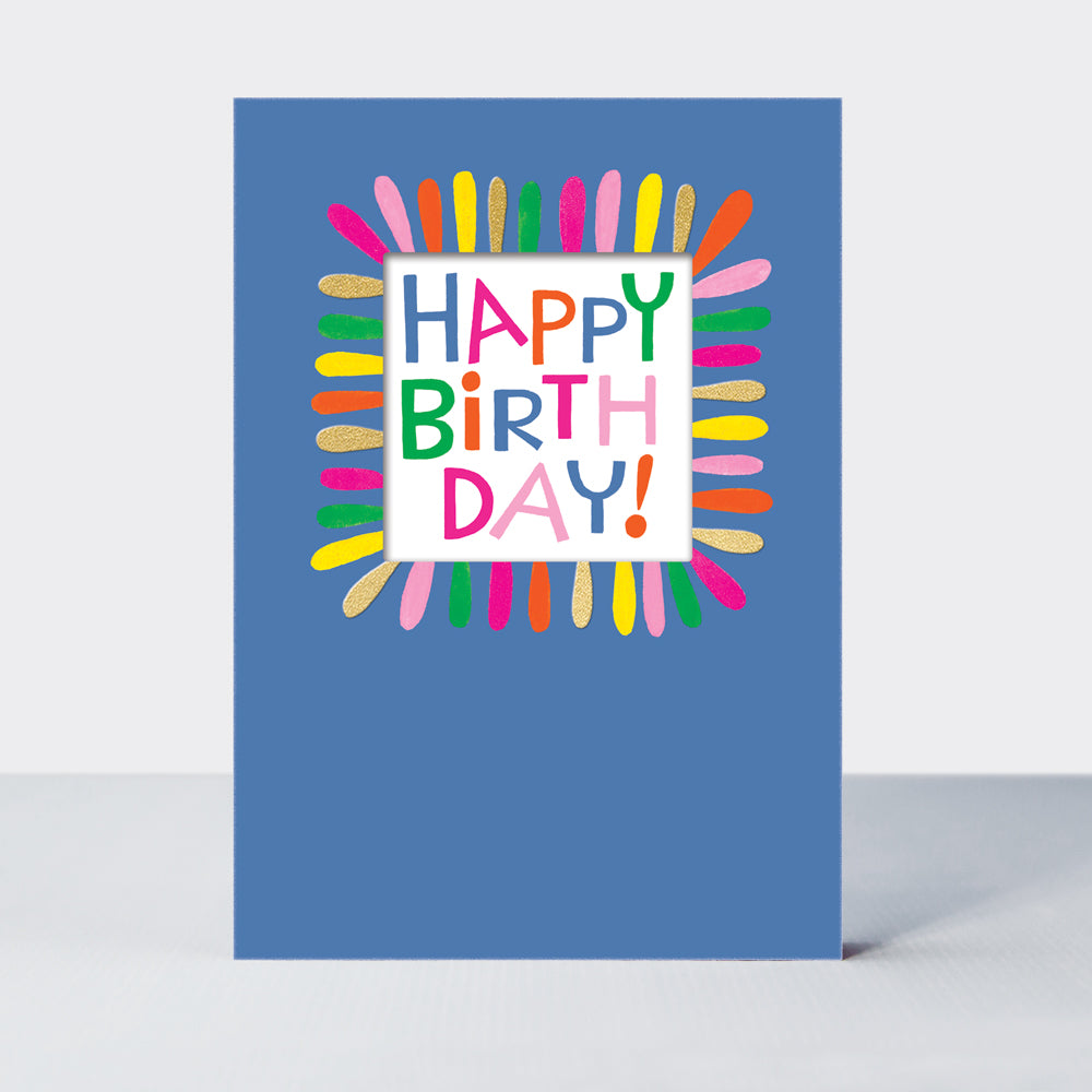 Wholesale birthday card featuring a square design by Rachel Ellen Designs