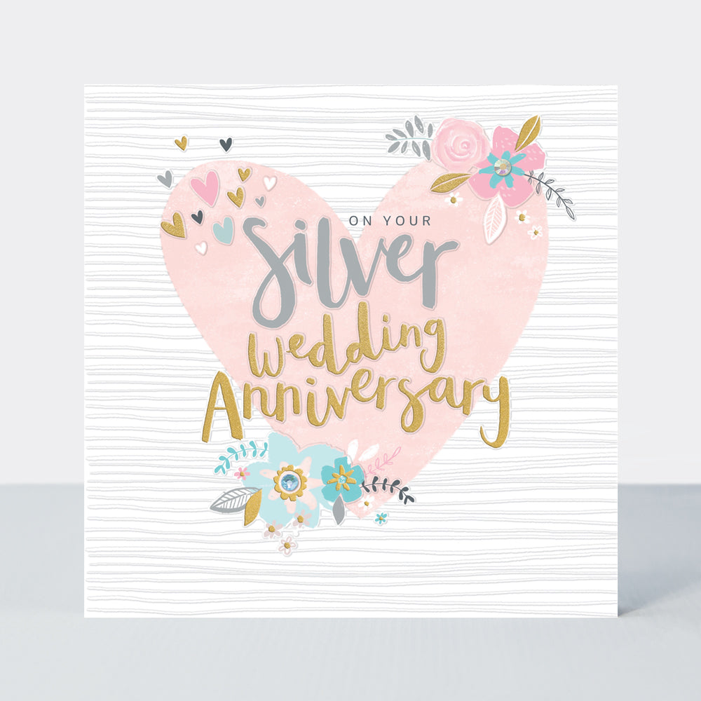 Peony - Silver Anniversary Heart