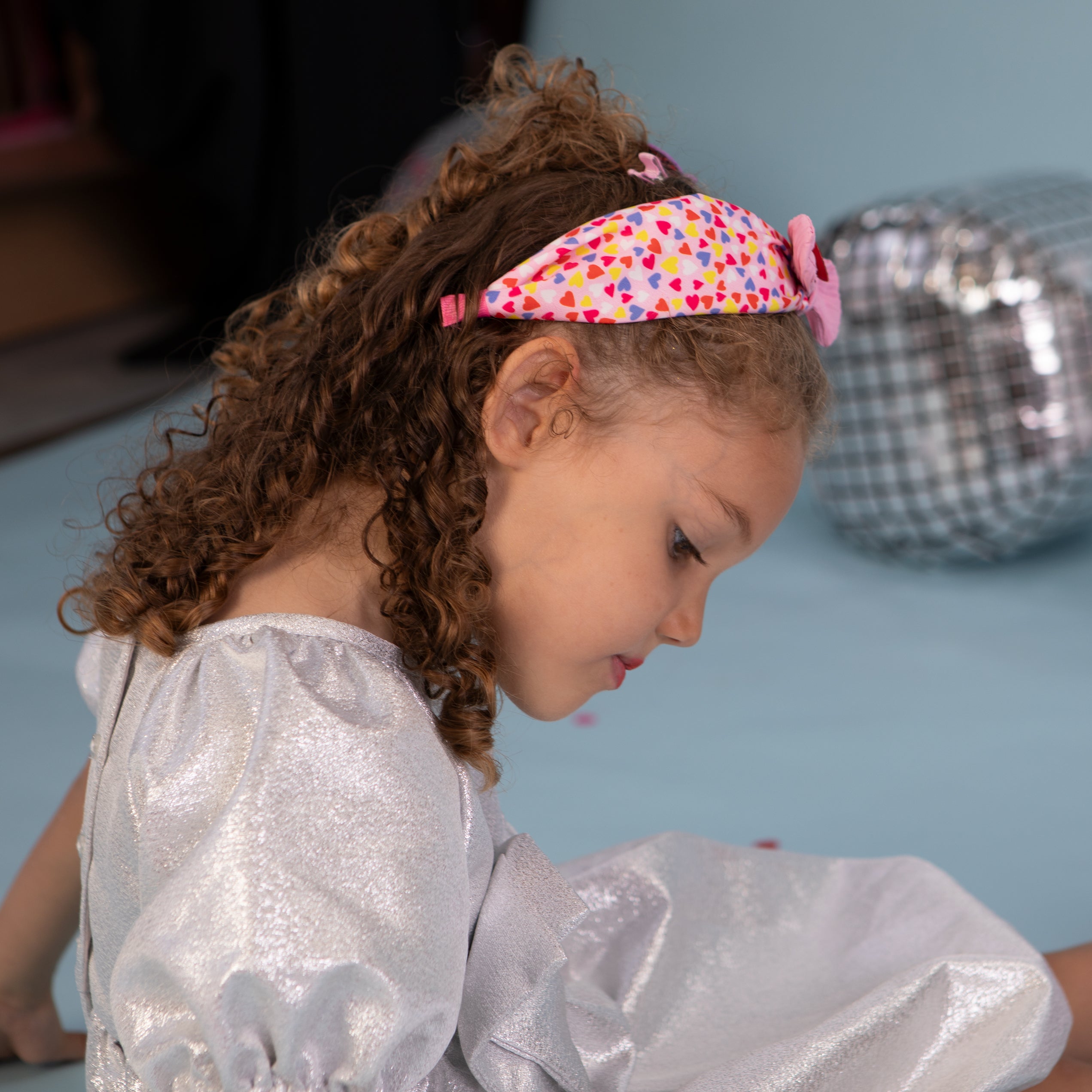 Bow Headband - Love Hearts