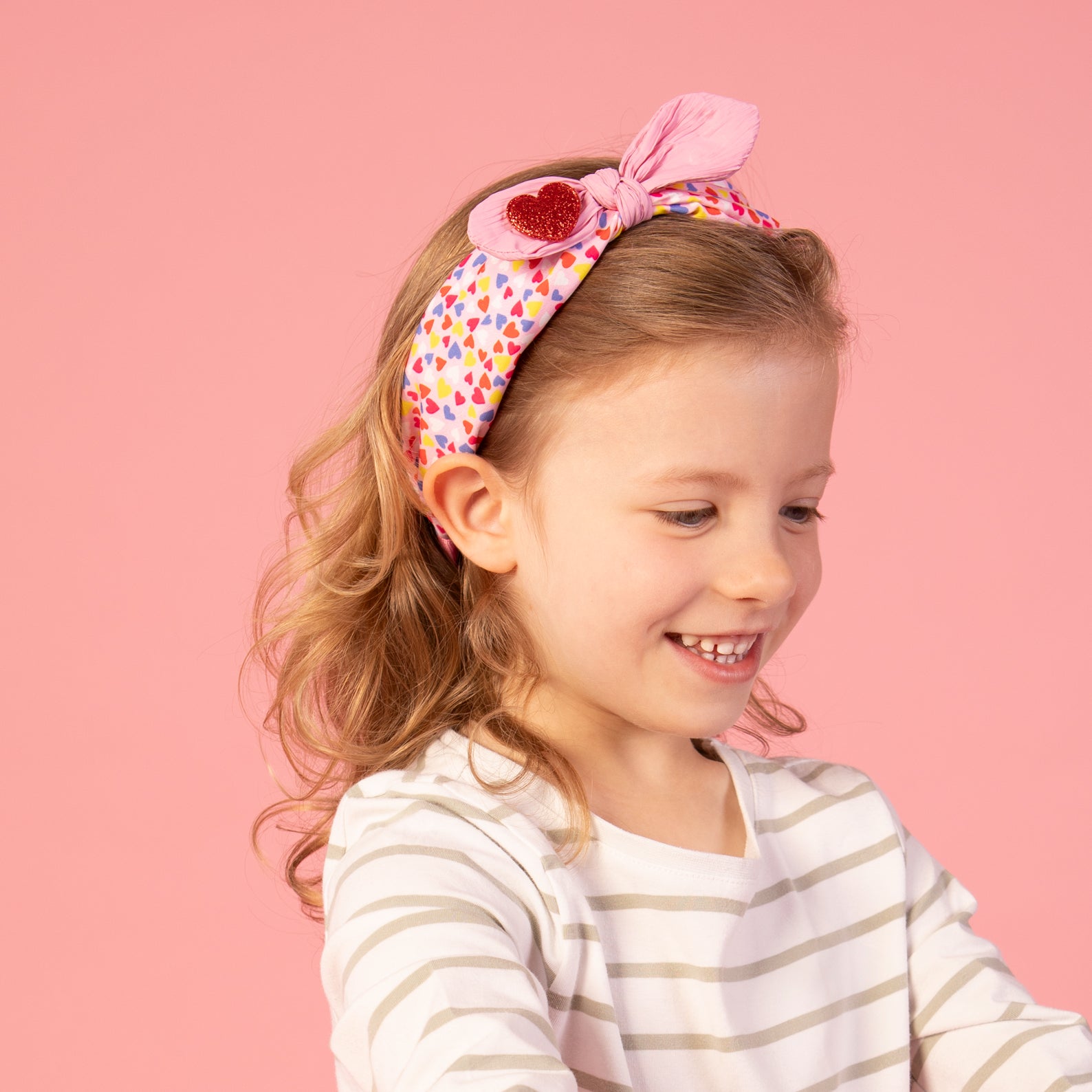 Bow Headband - Love Hearts
