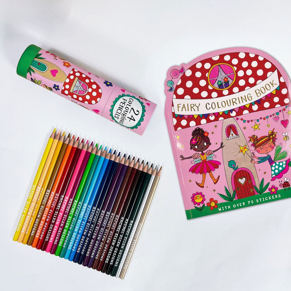 Fairy Die-Cut Colouring Book With Stickers