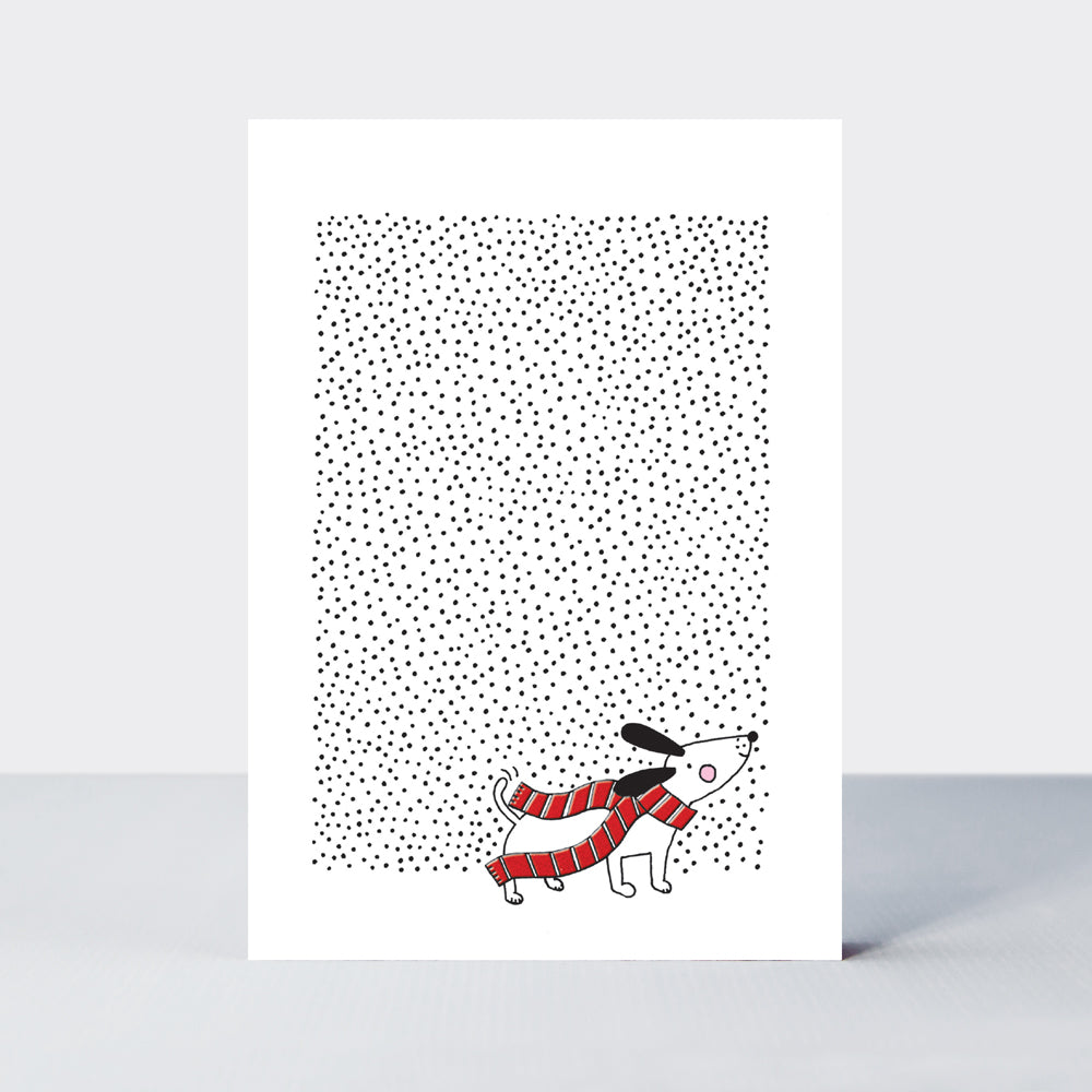 Almond - Blank/Dog In The Snow With Scarf