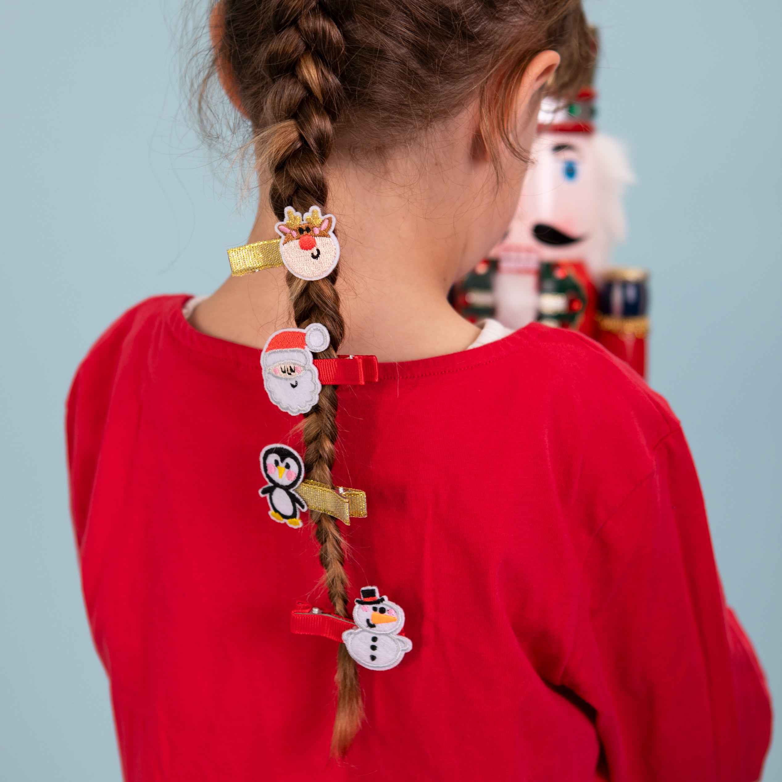 Hair Clips - Santa/Rudolph