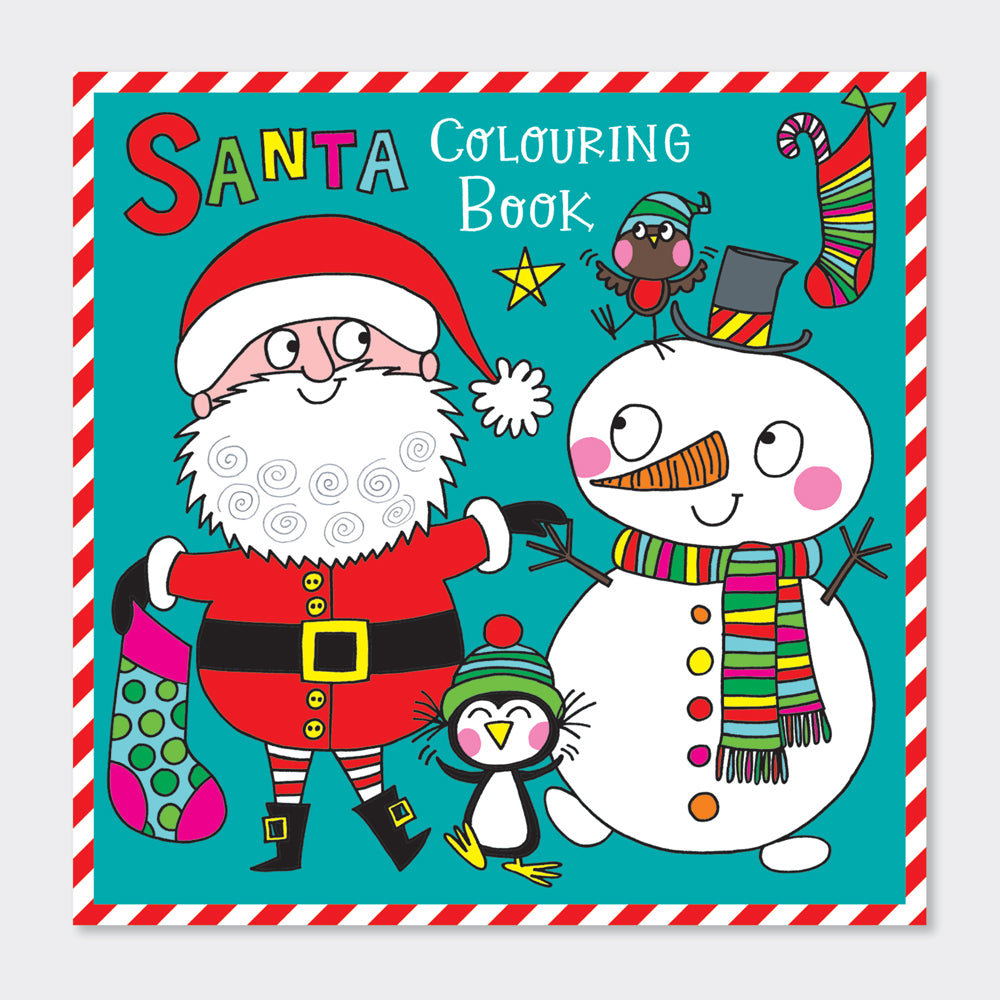 Christmas Square Colouring Book - Santa & Snowman