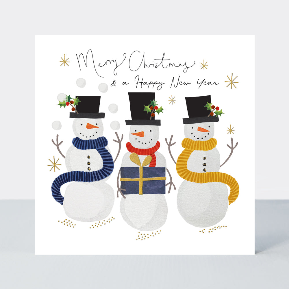 Yule Log - Christmas Snowmen/Merry Christmas & Happy New Year