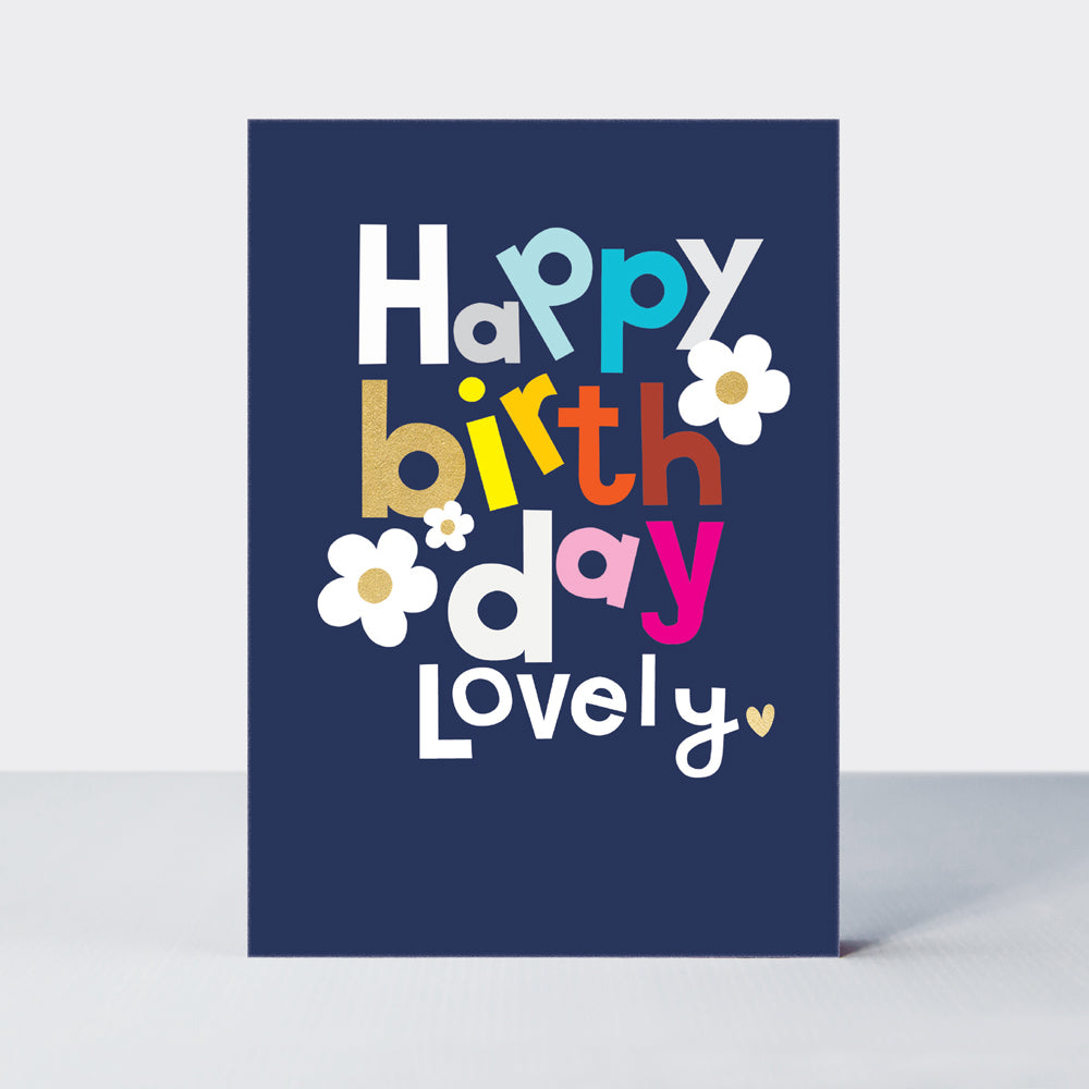 Checkmate - Happy Birthday Lovely/Navy Floral