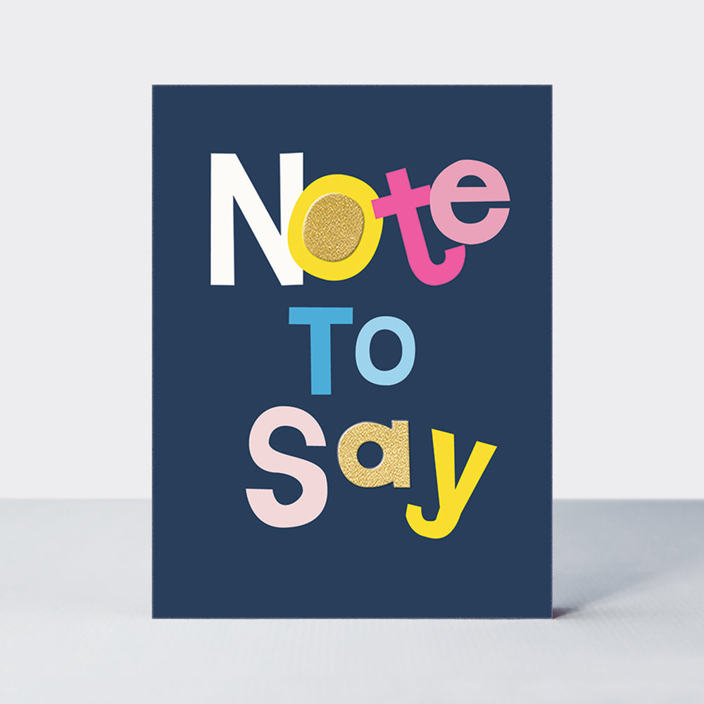 Foiled Pack of 10 notecards - Note to say - wordy