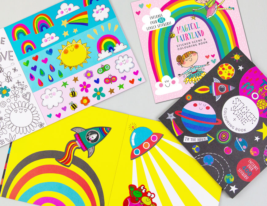 Sticker Scene and Colouring Books