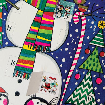 Advent Calendar Card - Snowman Snow Globe