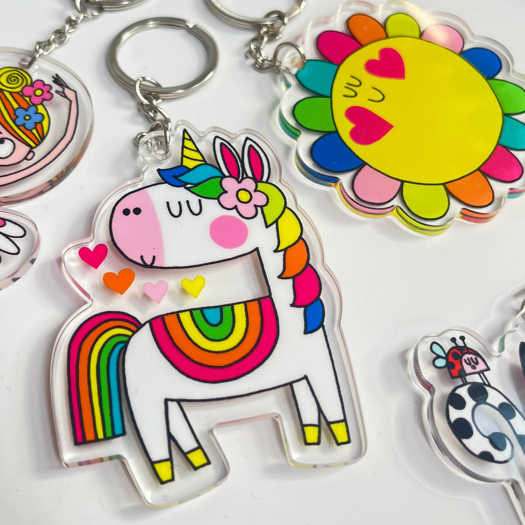 Acrylic Keyrings - Flower