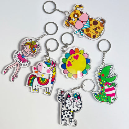 Acrylic Keyrings - Dog