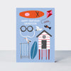 Al Fresco - Grandson Birthday Surfing Seaside Card