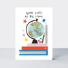 Bookworm - Good Luck At Big School/Globe & Stack Of Books