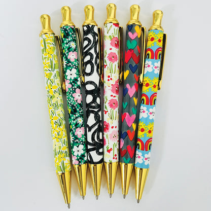 Boxed Pen - Pink Rosey Floral