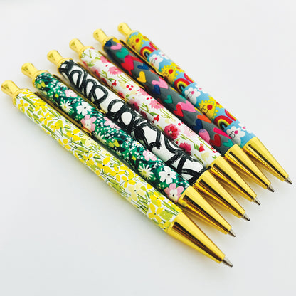 Boxed Pen - Teal/Pink Floral