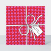 Scatter Brain - Happy Birthday/Big Pink & Red Checkerboard Present Birthday Card