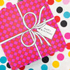 Scatter Brain - Happy Birthday/Big Pink & Red Checkerboard Present Birthday Card
