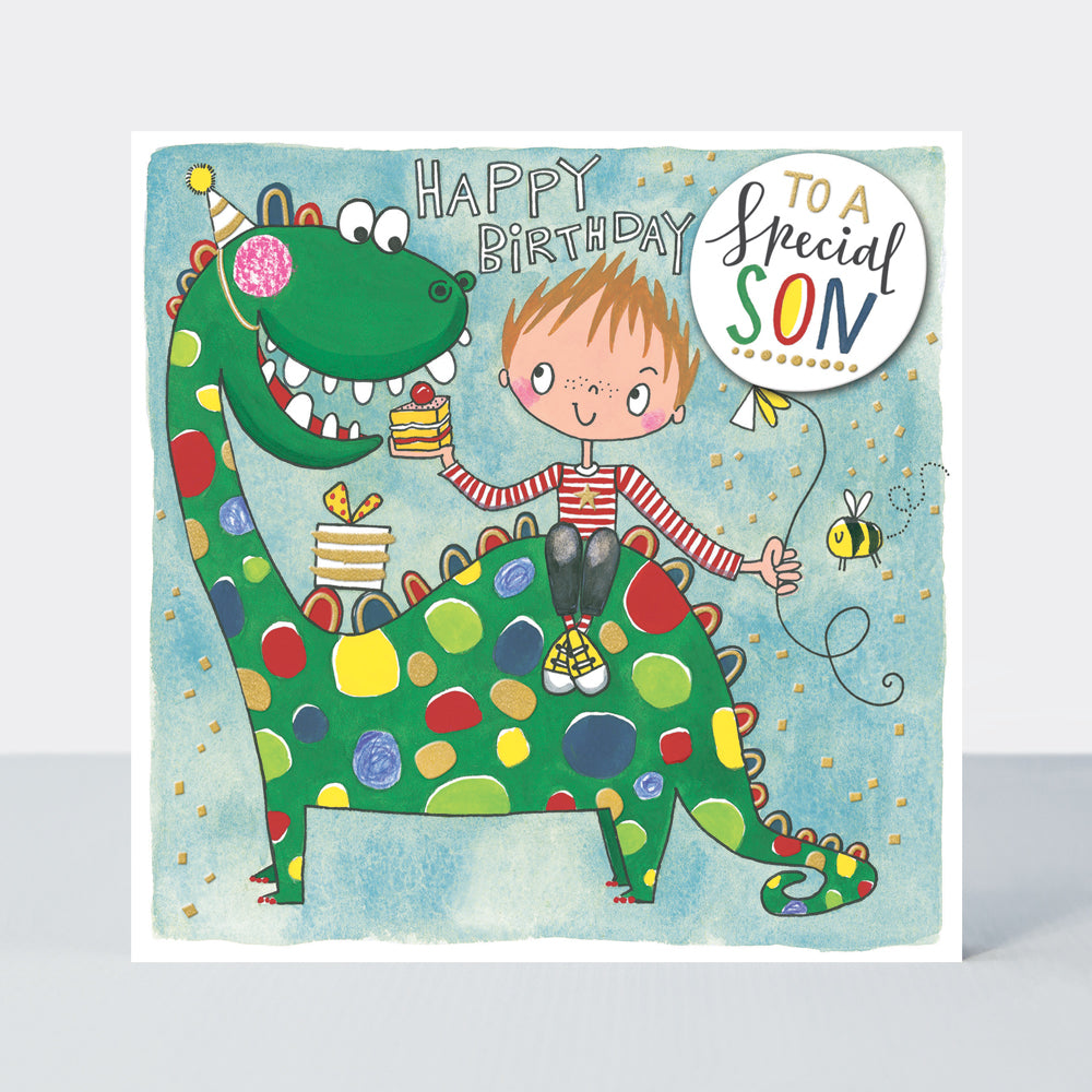 Chatterbox - Happy Birthday To A Special son Boy Dinosaur