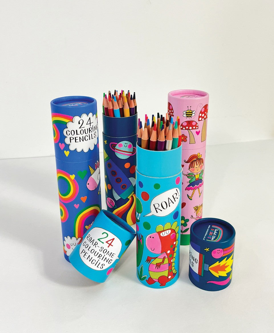 Tube of 24 Colouring Pencils - Fairytale Garden