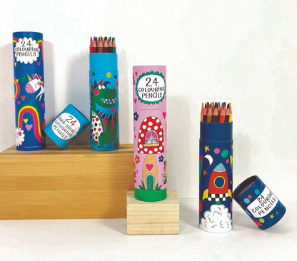 Tube of 24 Colouring Pencils - Roar-some Dinosaur