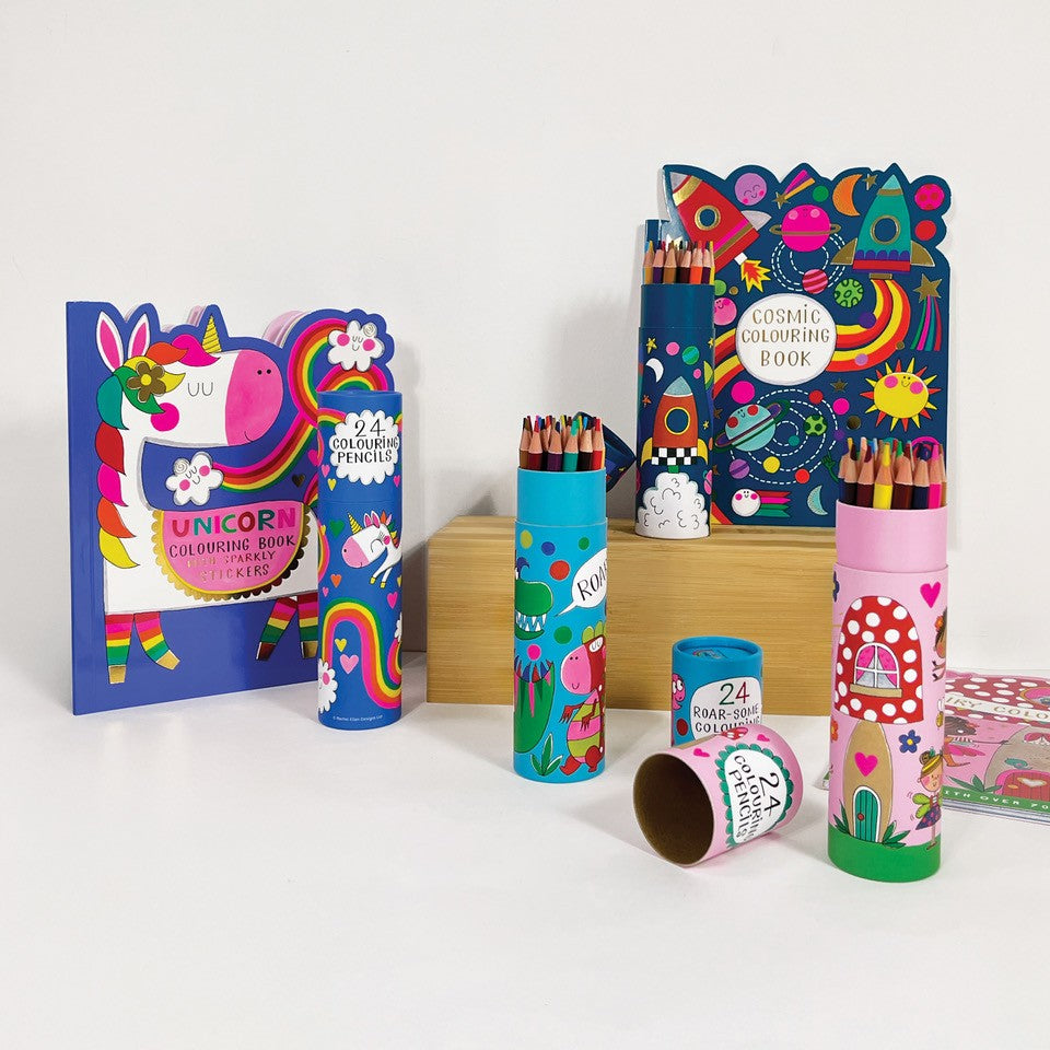 Tube of 24 Colouring Pencils - Fairytale Garden