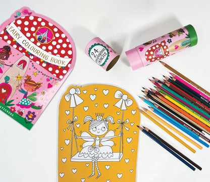 Fairy Die-Cut Colouring Book With Stickers