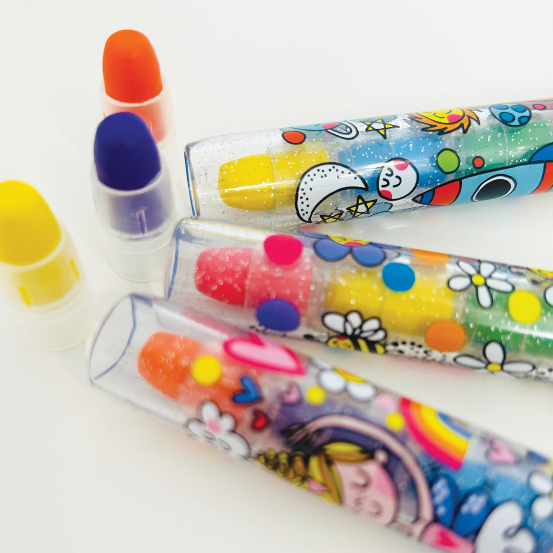 36 x Erasable Rocket Crayons - (Rocket/Bee Happy/Fairy)
