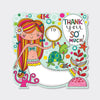 Die Cut Social Stationery - Mermaid Thank You