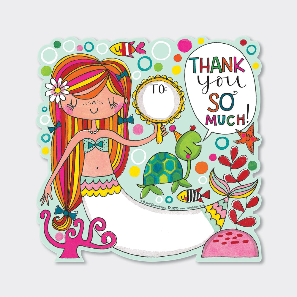 Die Cut Social Stationery - Mermaid Thank You
