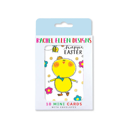 Easter Foiled Pack of 10 Notecards - Easter Chick