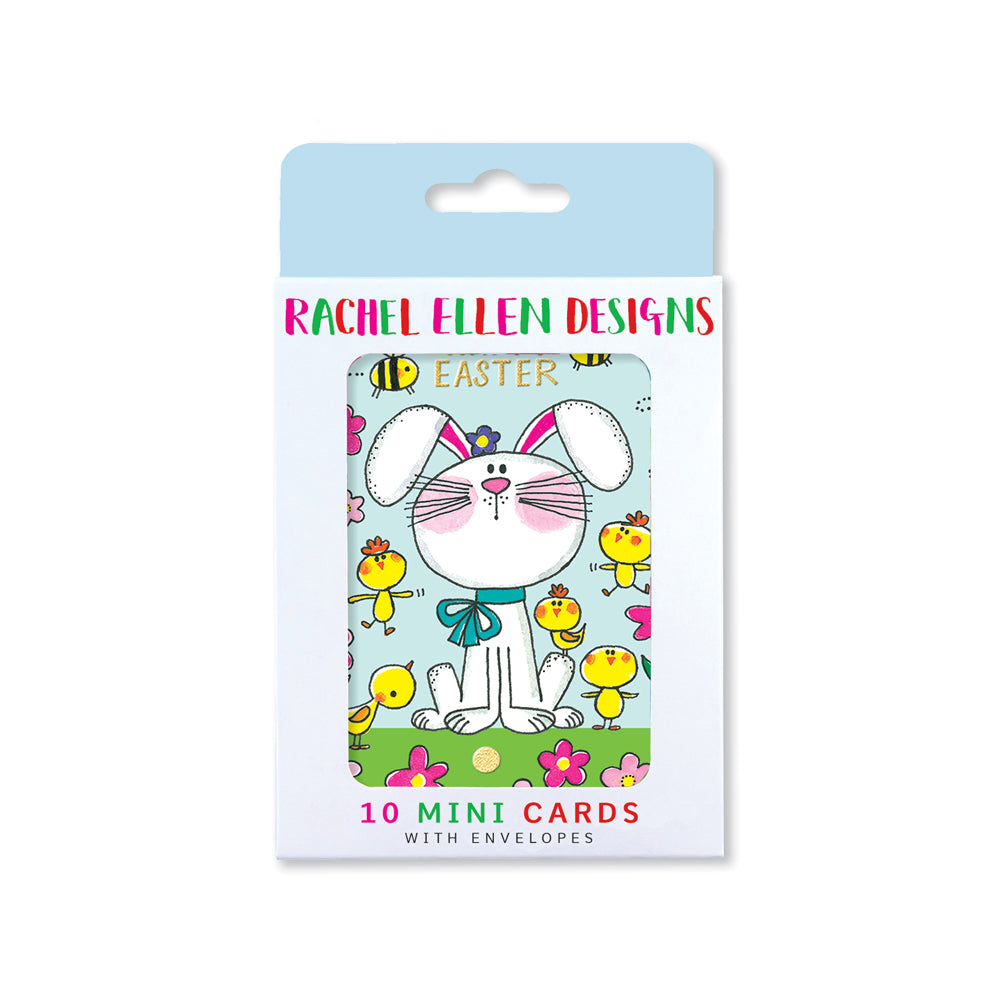 Easter Foiled Pack of 10 Notecards - Easter Chick
