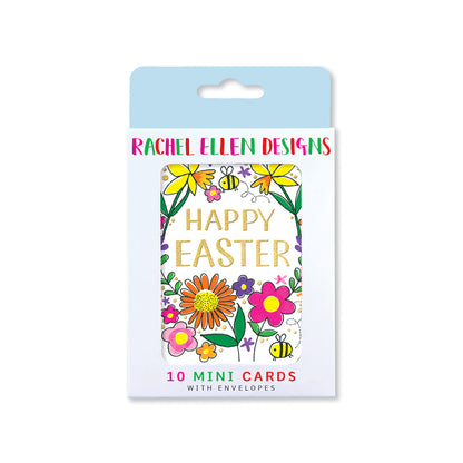 Easter Foiled Pack of 10 Notecards - Easter Bunny