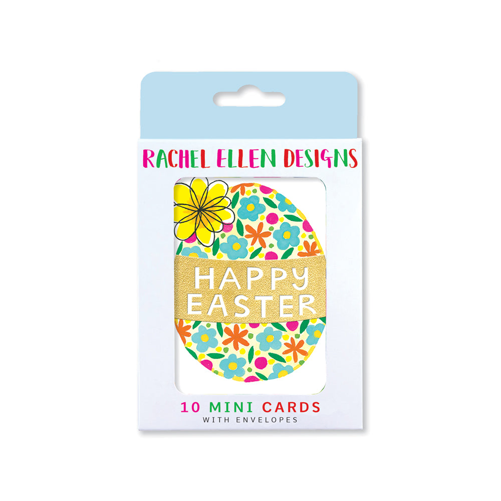 Easter Foiled Pack of 10 Notecards - Easter Egg