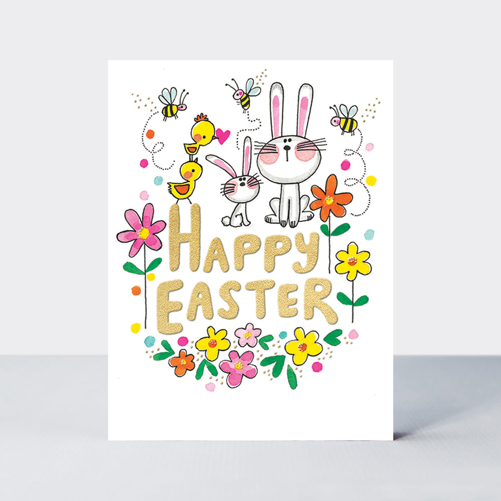 Easter pack of 10 - Happy Easter/Bunnies, Chicks &amp; Flowers
