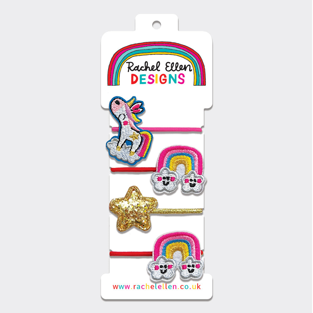 Hair Elastics - Unicorn/Rainbow