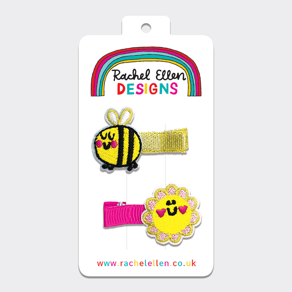Hair Clips - Bee/Flower