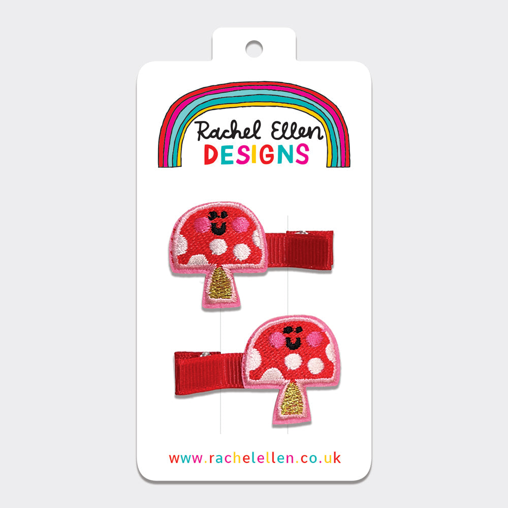Hair Clips - Toadstools