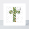 Easter Pocket Rocket - Happy Easter/Cross Hedge With Flowers