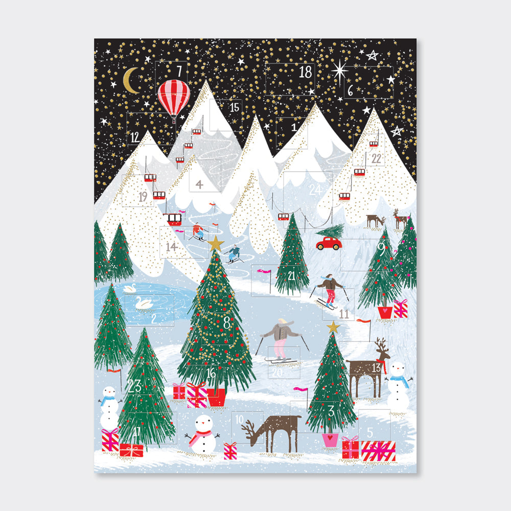 Advent Calendar - Christmas Snow Scene (foiled)