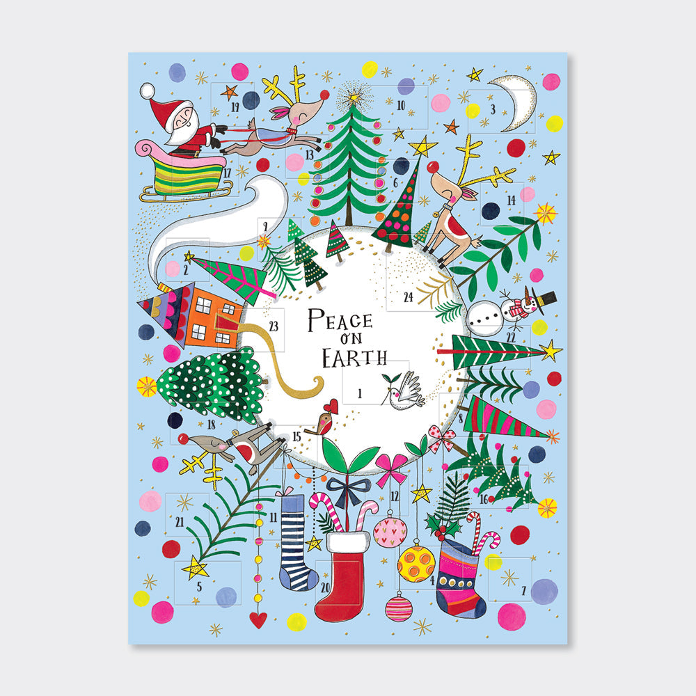 Advent Calendar - Peace On Earth World (foiled)