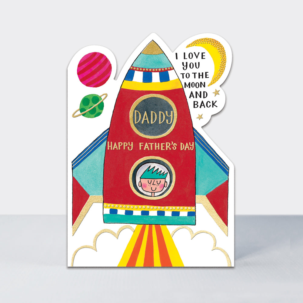 Father's Day Cookie Cutters - I Love You To The Moon…Daddy Rocket