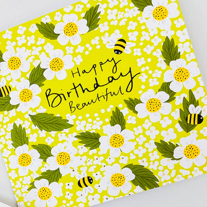 Field Day -  Beautiful birthday card - Bees &amp; Daisies