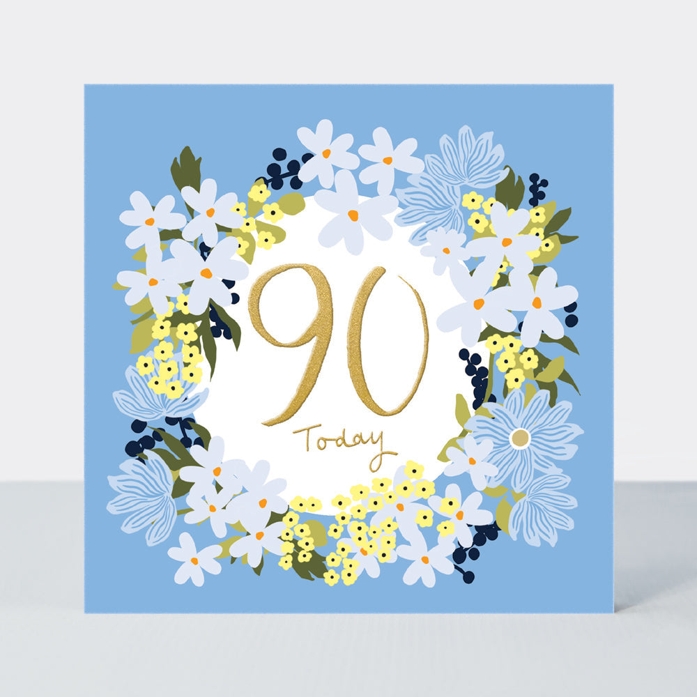 Field Day - Floral Wreath Age 90 birthday card