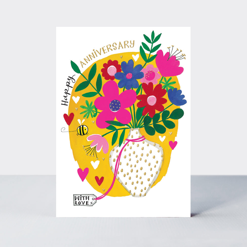 Fingerprint - Happy Anniversary/Vase Of Flowers